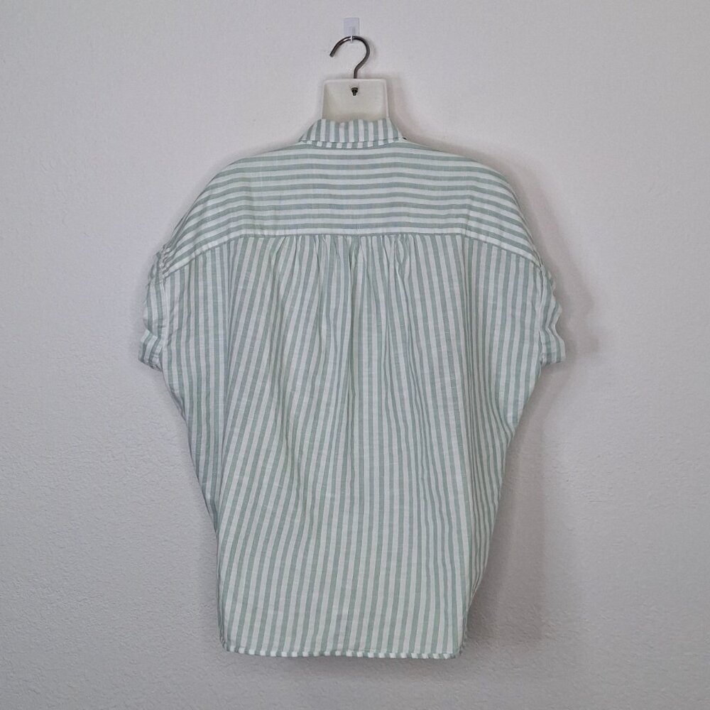 Madewell Boxy Shirt Striped Sz M Oversized Button Down 100% Cotton Preppy Work - Picture 8 of 13